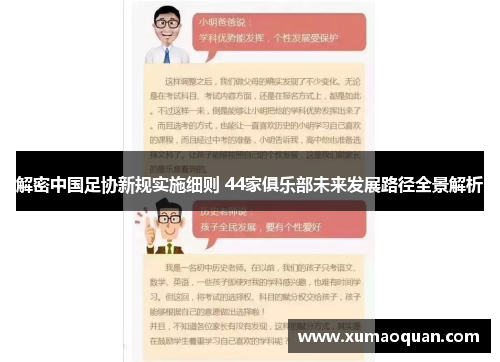 解密中国足协新规实施细则 44家俱乐部未来发展路径全景解析